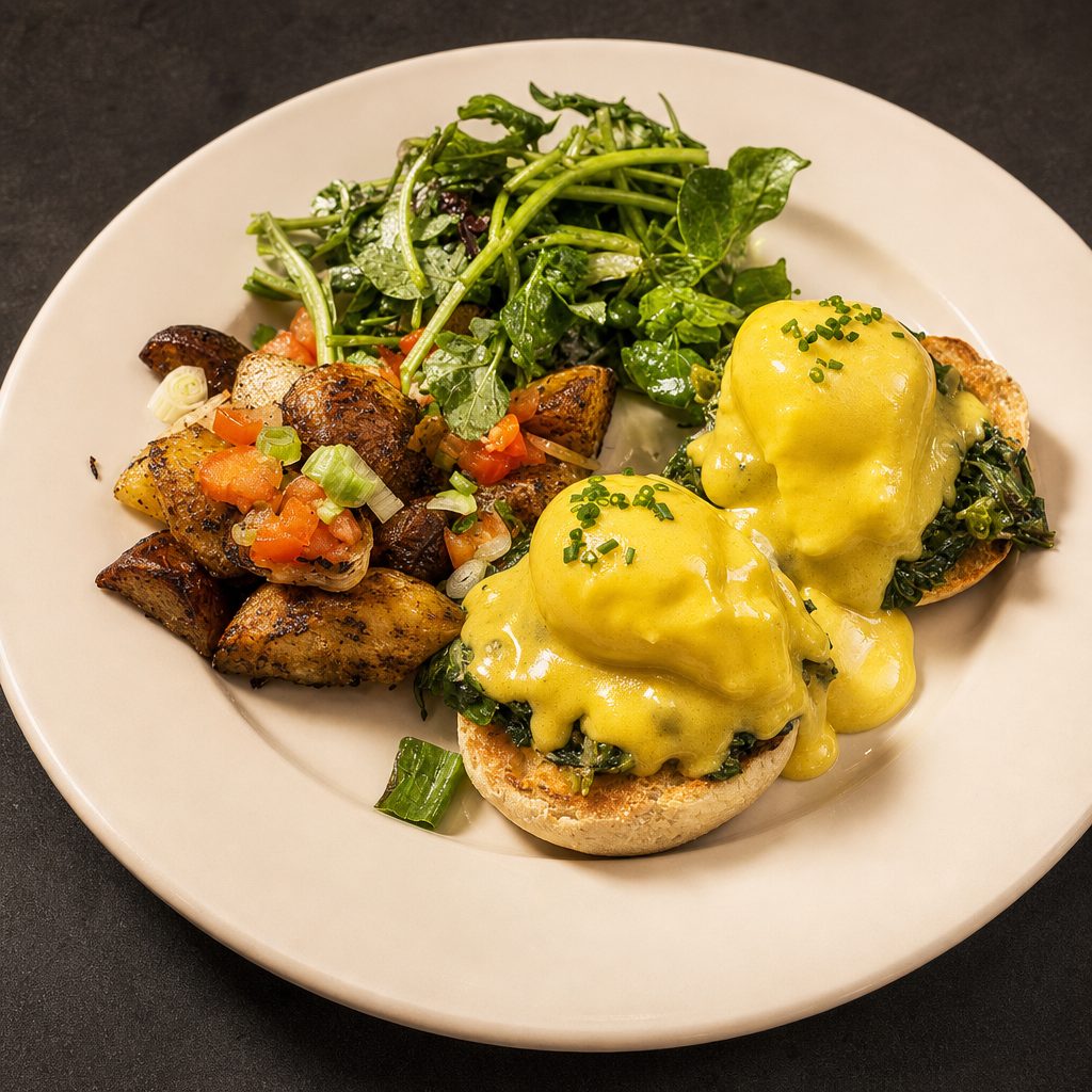 Spinach Benedict.