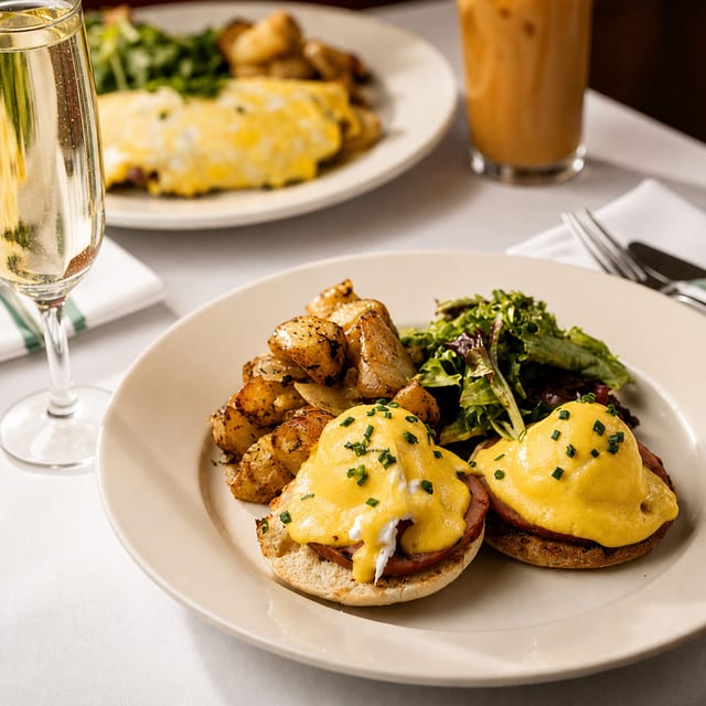 Pork Benedict.